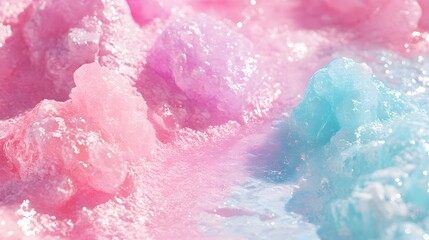 Photorealistic Design of Soft Waves in Blue and Pink Tones