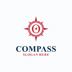Compass vector logo collection, compass direction logo with elegant style, modern compass logo.
