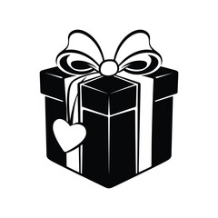 Christmas and birthday gift icon illustration