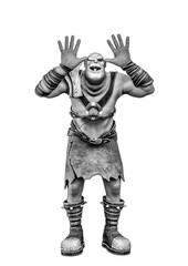 green orc cartoon just do not care to terrifying you full body