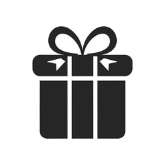 Christmas and birthday gift icon illustration