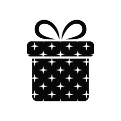 Christmas and birthday gift icon illustration