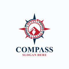 Compass vector logo collection, compass direction logo with elegant style, modern compass logo.