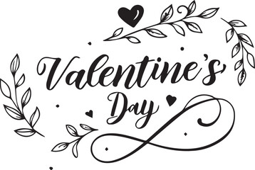 Love in Line and Shadow Valentine Typography