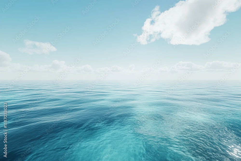 Aufkleber serene ocean view with gentle waves under a clear sky inviting calmness and reflection