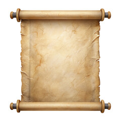 Medieval paper sheet scroll illustration isolated on transparent background  
