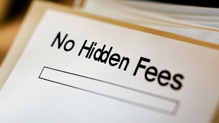 No Hidden Fees Concept for Financial Transparency