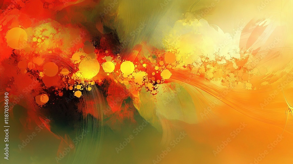 Poster abstract digital background with dynamic shapes and colorful lines