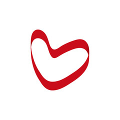The stylized symbol with red heart