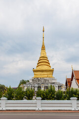 Wat Phra That Chang Kham, a famous temple and popular tourist destination in Nan province, Northern...