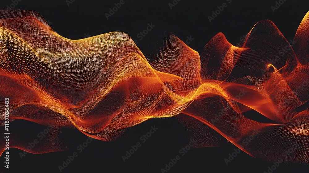 Poster abstract dynamic waves in futuristic style with vibrant colors