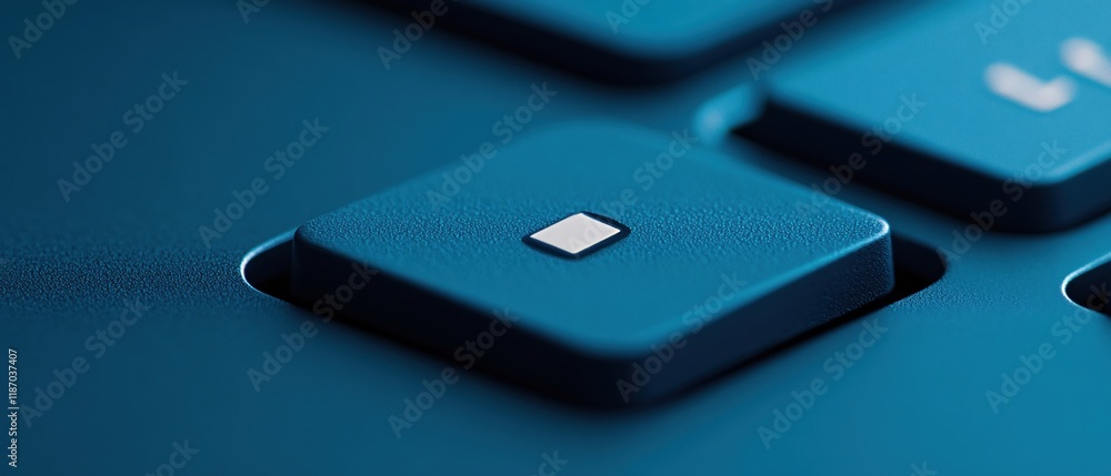 Poster teal keyboard button close up abstract technology image