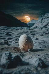 Snowy Field with White Ball