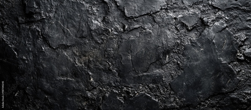 Poster dark rough concrete texture background with cracked surface and ample copy space for modern design o