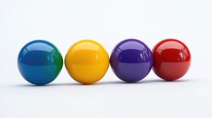 Asset allocation concept with colorful spheres representing diverse investment classes emphasizing equities as primary portfolio component