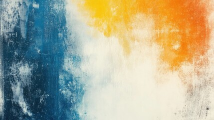 Vibrant Blue Orange Yellow White Gradient Abstract Texture with Noise for Artistic Backgrounds and Design Use
