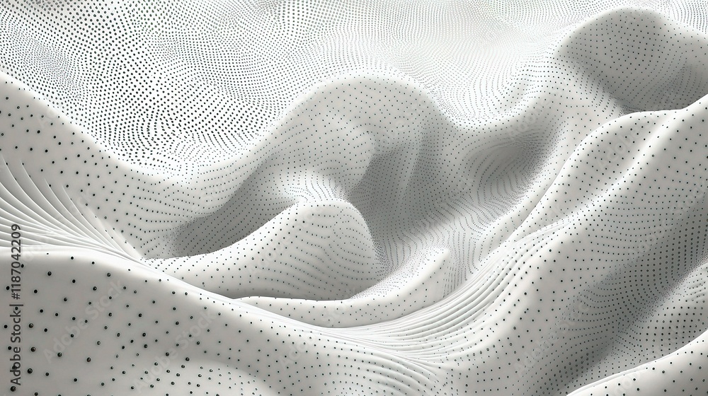 Poster abstract digital gray and white background with dynamic lines and shapes