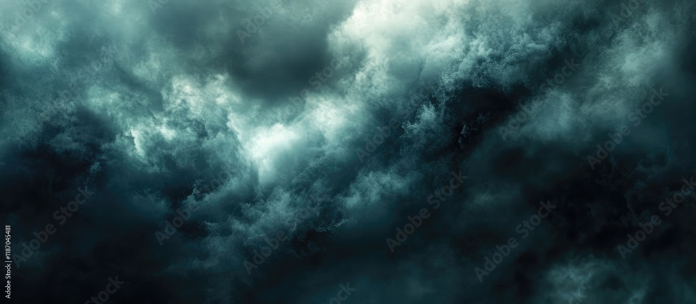 Poster abstract moody dark storm clouds background with space for text and design elements