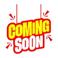 Coming Soon Text Element in Minimalist Style