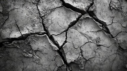 Abstract textured background showcasing dark cracked concrete wall with intricate stone patterns and details for artistic design use.