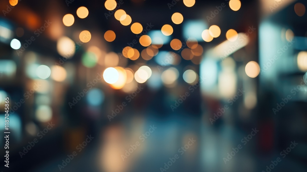 Poster abstract blurred background with bokeh lights in a modern pharmacy environment creating a calming an