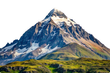 Fototapeta premium Majestic snow capped mountain peak serene landscape breathtaking view awe inspiring nature