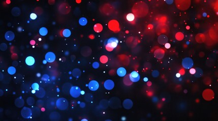 Abstract background featuring luminous red and blue bokeh lights set against a dark textured backdrop ideal for artistic and design projects