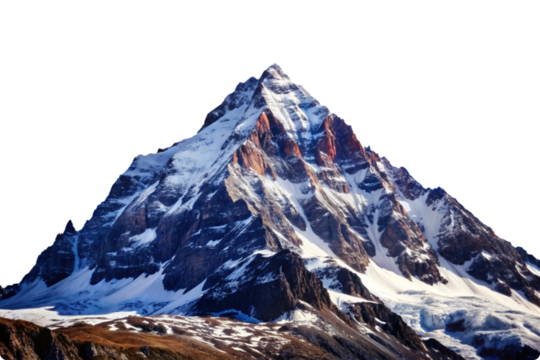 Majestic snowcapped mountain peak breathtaking view inspiring awe