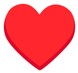 red heart isolated on white