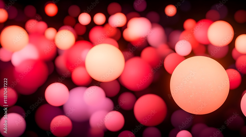 Wall mural serene glow with gradient bubbles in a calming background