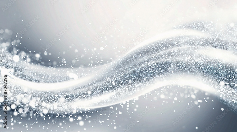 Poster Sleek Monochrome Abstract Background with Smooth Flowing Lines