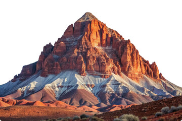 Majestic Red Mountain Winter Snow Dramatic Landscape