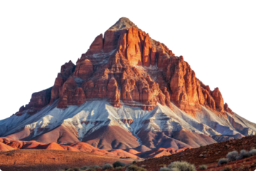 Majestic Red Mountain Winter Snow Dramatic Landscape