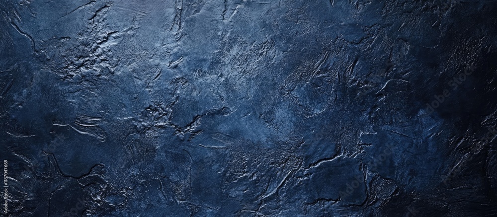 Poster abstract dark navy blue textured background with smooth concrete finish and ample space for insertin