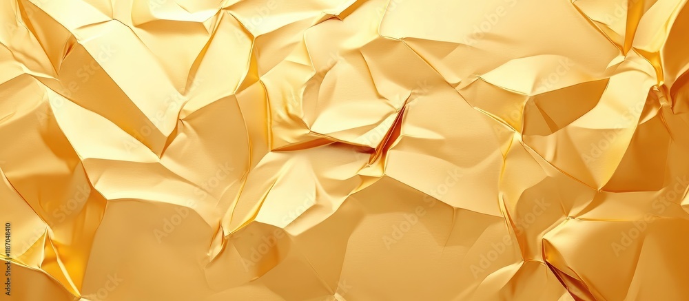 Poster crumpled golden foil texture background with blank space for design or text applications in a luxuri