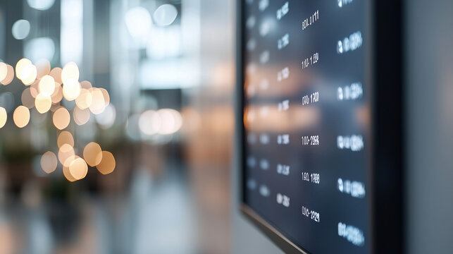 Digital Leaderboard in Modern Conference Hall with Competitors Rankings