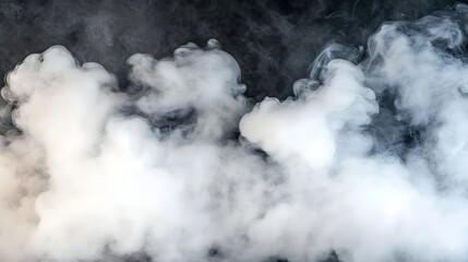 Mysterious Grey Smoke Wisps on Dark Background in High Resolution