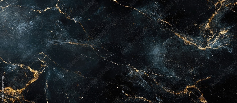 Aufkleber elegant dark marble texture background with luxurious gold veining and ample space for text or graph