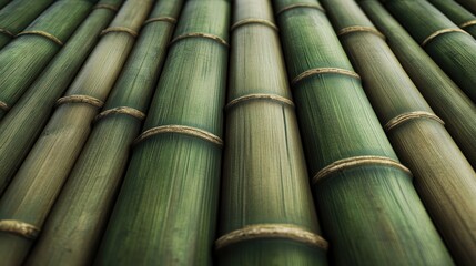 Bamboo flooring texture close-up showcasing natural green tones and intricate patterns ideal for eco-friendly design projects