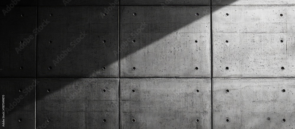 Poster abstract dark gray concrete wall texture with shadows and empty space for inserting text or graphic 