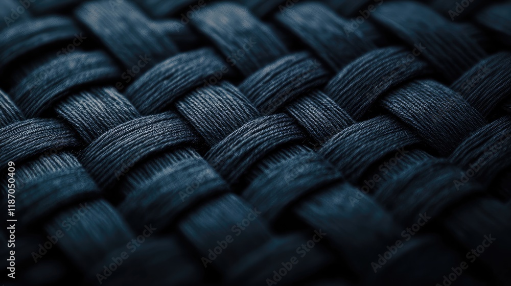 Poster dark woven textile texture featuring intricate fiber patterns suitable for backgrounds and design pr
