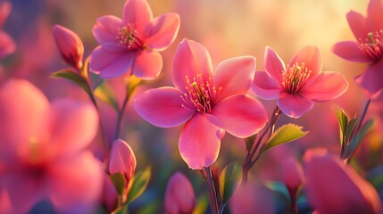 Serene Pink Cherry Blossoms in High Resolution With Gentle Focus