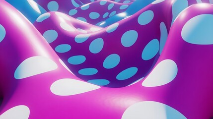 Friendly Polka Dot Pattern in Pastel Tones with High Detail