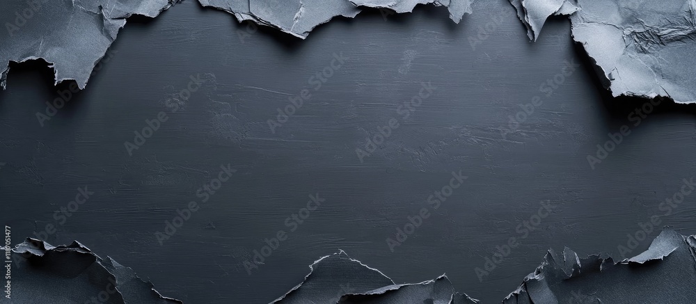 Poster elegant dark gray textured paper background featuring a promotional text box and banner design with 