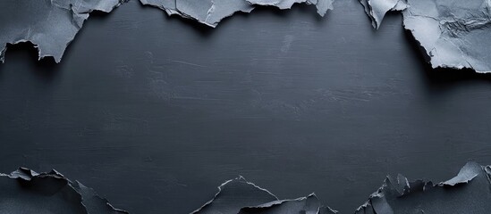 Elegant dark gray textured paper background featuring a promotional text box and banner design with ample empty space for customizable text.