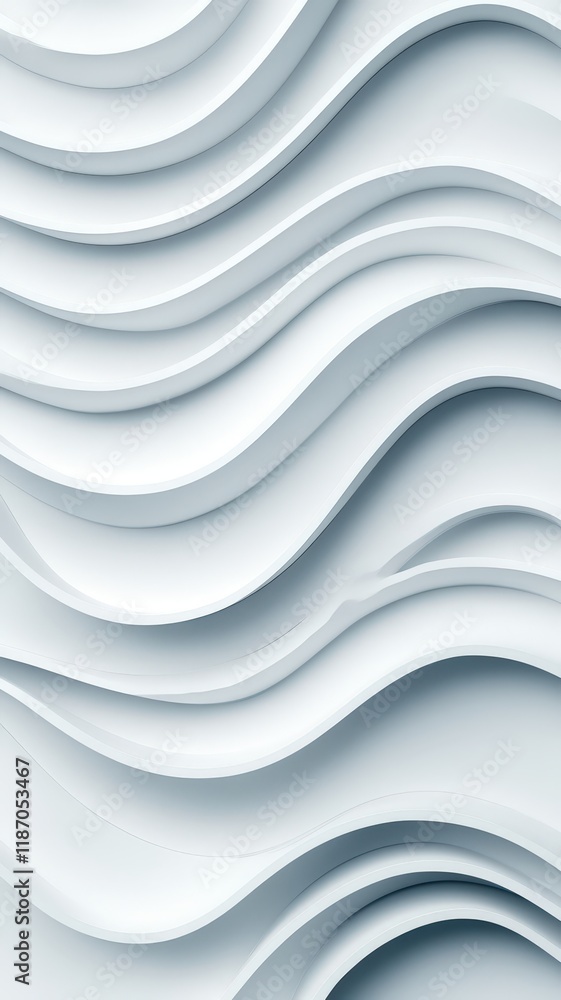 Aufkleber modern abstract white wavy stripes background creating an abstract and elegant design, perfect for v