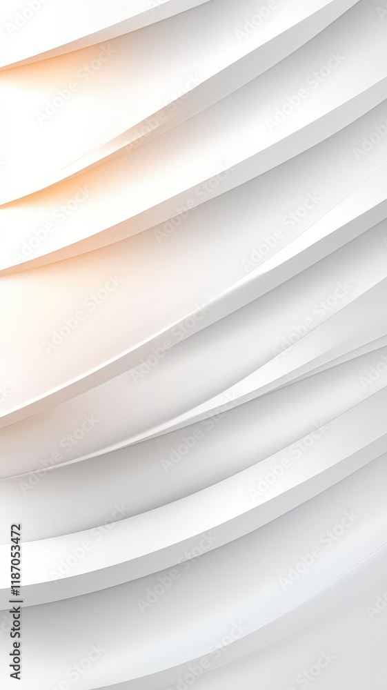 Poster modern 3d abstract white wavy stripes background creating an abstract and elegant design, perfect fo