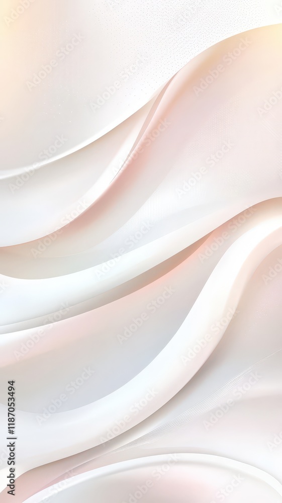 Poster modern 3d abstract white wavy stripes background creating an abstract and elegant design, perfect fo