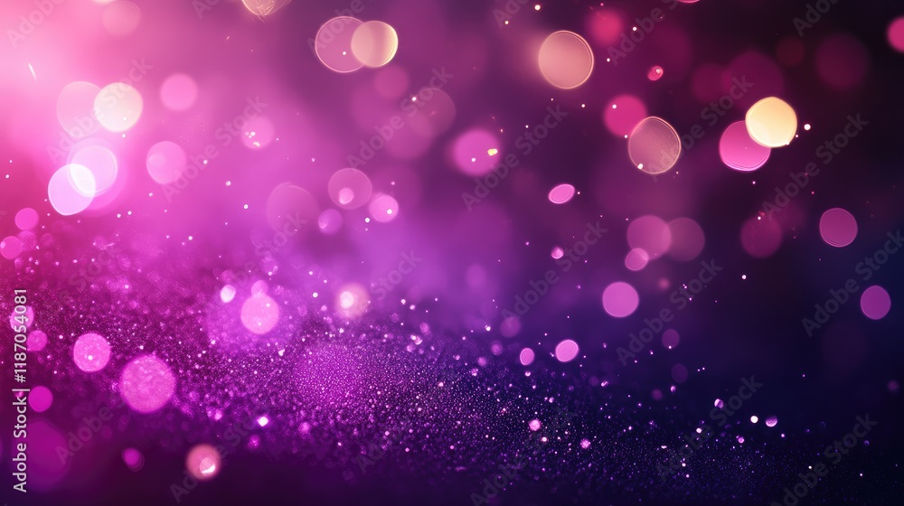 Aufkleber elegant purple background featuring glitters and bokeh lights in a luxury gradient shimmer ideal for