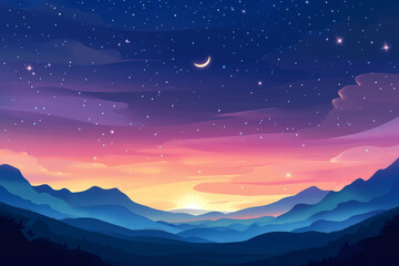 Naklejka premium Beautiful landscape of pastel sky background